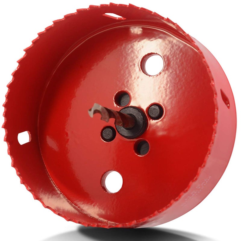 Koopi 4.25" Hole Saw with Heavy Duty Arbor, 38mm Depth Bi-Metal 4 1/4 inch Hole Cutter for Easily Drilling Wood, Plastic, Plywood, Drywall, Thin Metal (108mm) - Image 1